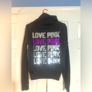 PINK by Victoria Secrets sequined print full zip hoody